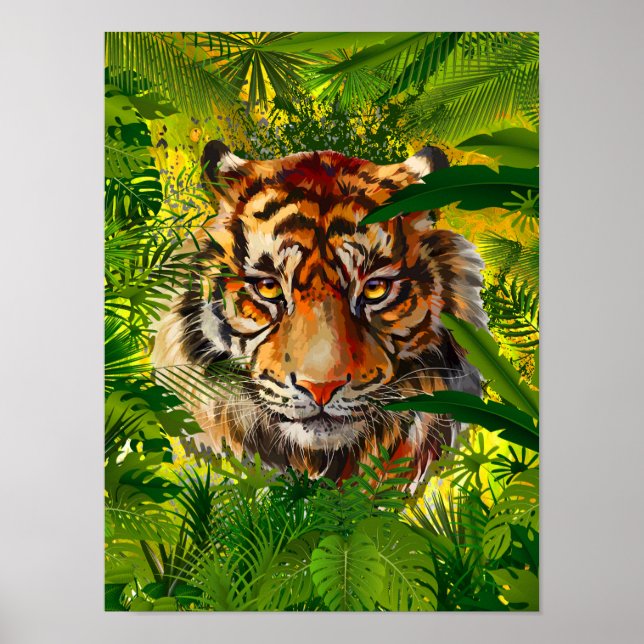 Poster de Tigre de la Jungle réaliste - Tigre (Devant)