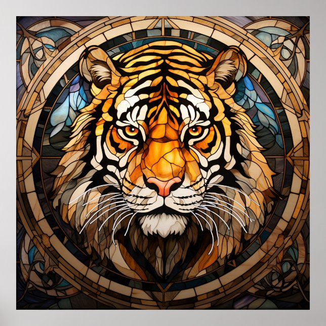 Poster de tigre en verre (Devant)