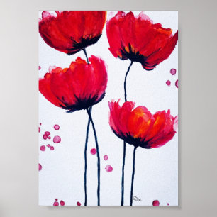 Poster de toile Poppy Love (5x7)