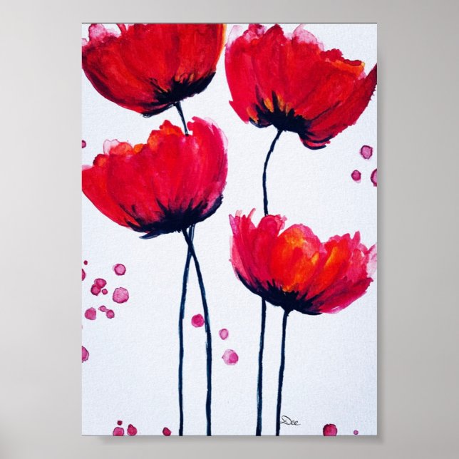 Poster de toile Poppy Love (5x7) (Devant)