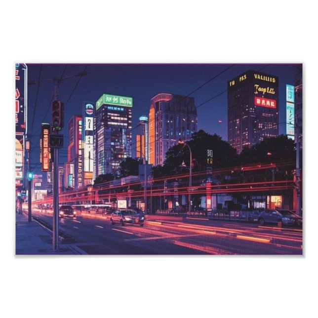Poster de Tokyo Night Neon Retro Vaporwave (Devant)