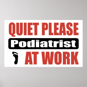 Poster De tranquillité pédicure svp au travail