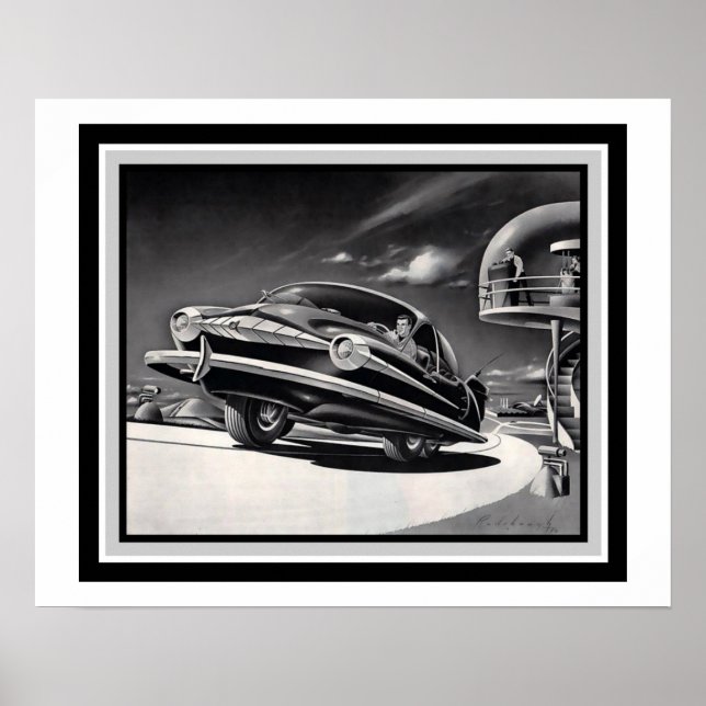 Poster de transport Retro Sci Fi 16 x 20 (Devant)