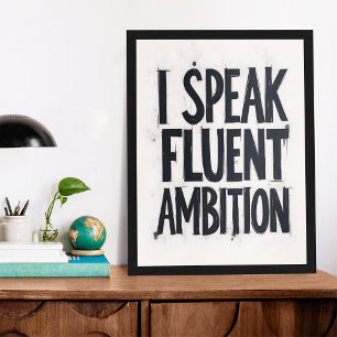 Poster de typographie d'Ambition Fluente