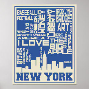 Poster de typographie de New York