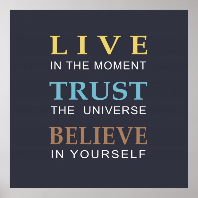 Poster de typographie moderne inspirant (Devant)