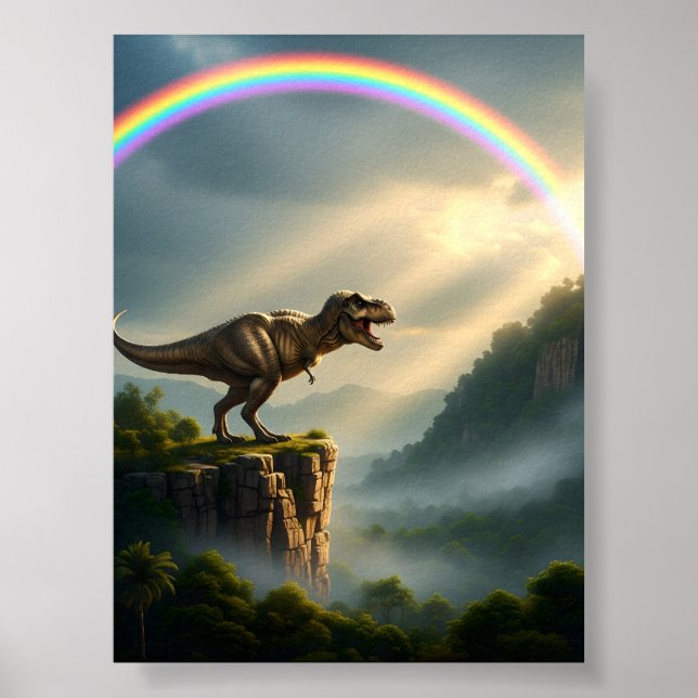 Poster de Tyrannosaurus T-Rex Rainbow (Devant)