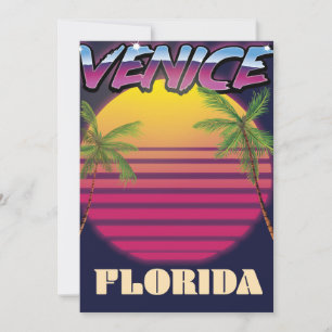 poster de vacances rétro Venice Florida