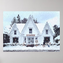 Poster de vacances Snowy Vermont