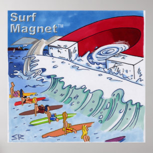 Poster de valeur de matte de l'aimant surf
