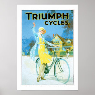 Poster de vélo Triumph Cycles vintage