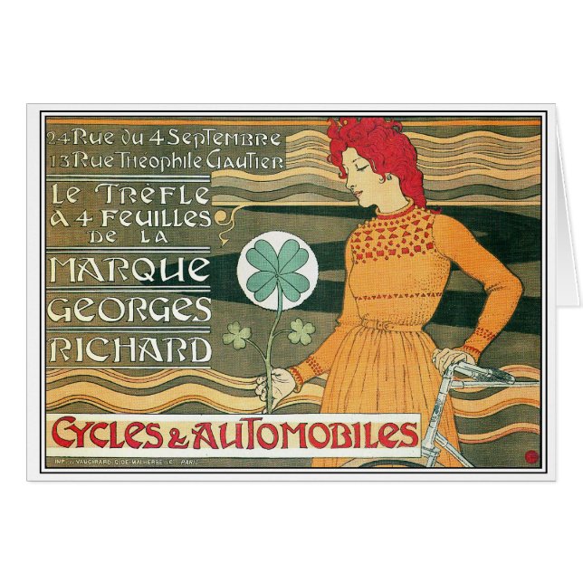Poster de Vélo vintage par Grasset ~ (Devant horizontal)