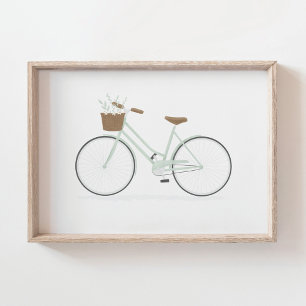 Poster de Vélo Vintage Vert Mint