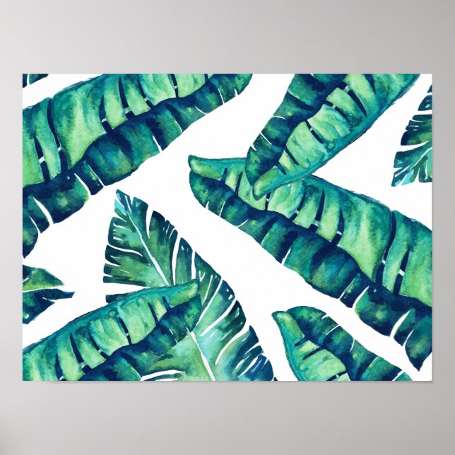 Poster de verre tropical 16x12 (Devant)