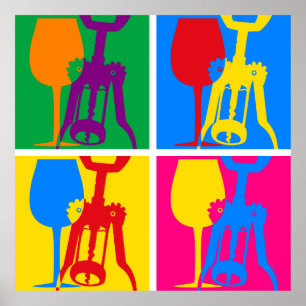 Poster de vin Pop Art