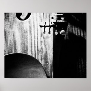 Poster de violon 20x16 - B/W