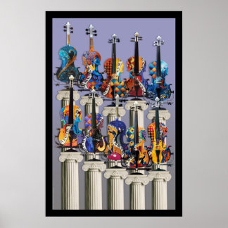 Poster de violon, Oeuvre murale de musique violon,