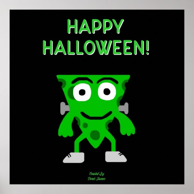 Poster de voeux d'Halloween FrankenCheese (Devant)