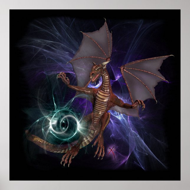 Poster de voeux Dragon (Devant)