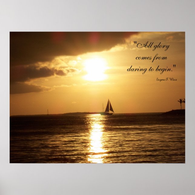 Poster de voile "Daring to Begin" (Devant)