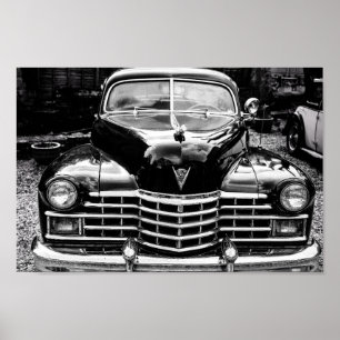 POSTER DE VOITURE CLASSIQUE NOIR