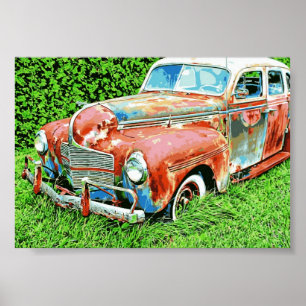 Poster de voiture Vintage Rustique
