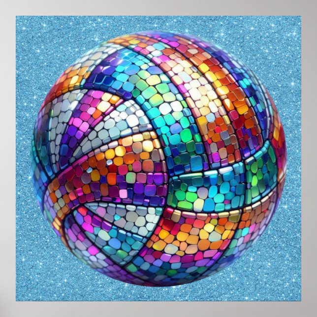 Poster de volley-ball Disco (Devant)