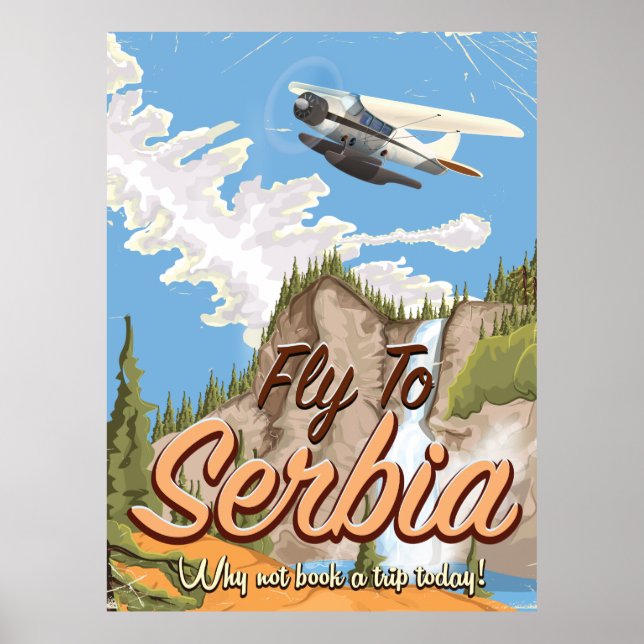 Poster de voyage animé pour aller en Serbie (Devant)