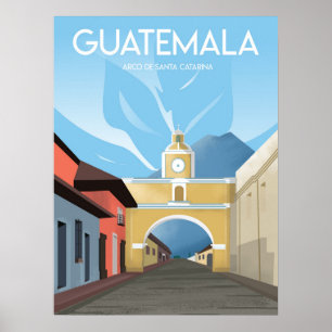 Poster de voyage Antigua Guatemala