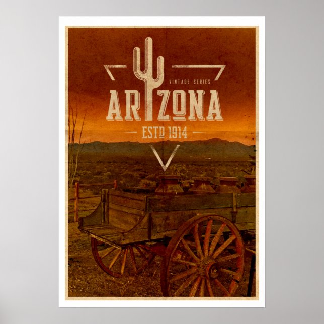 Poster de voyage Arizona série vintage (Devant)