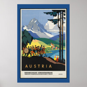 Poster de voyage autrichien vintage