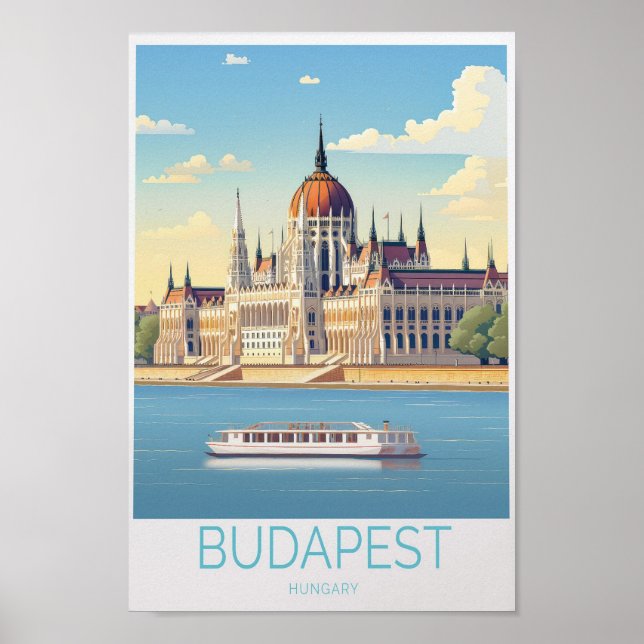 Poster de voyage Budapest Hongrie - Wall Art et Un (Devant)