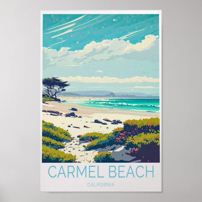 Poster de voyage Carmel Beach California (Devant)