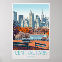 Poster de voyage Central Park New York