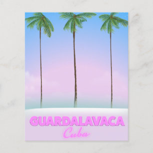 Poster de voyage cubain Guardalavaca vintage