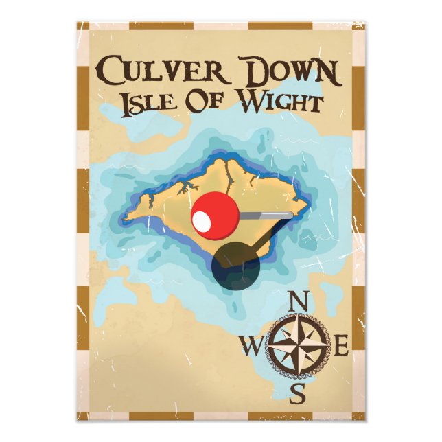 Poster de voyage Culver Down Isle of wight England (Devant)