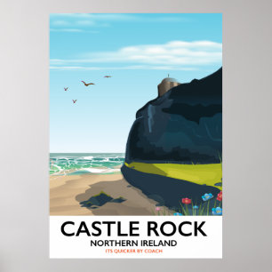 poster de voyage de castle rock north irlande.