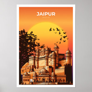 Poster de voyage de Jaipur Inde