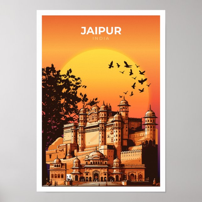 Poster de voyage de Jaipur Inde (Devant)