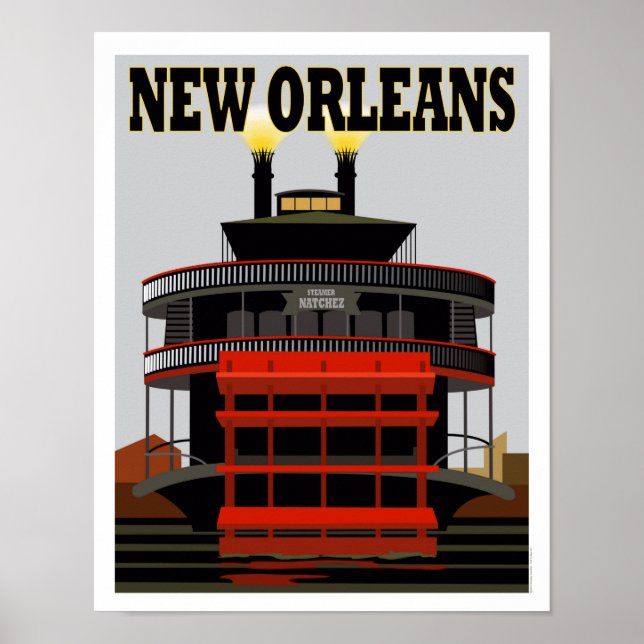 Poster de voyage de la Nouvelle-Orléans (Devant)