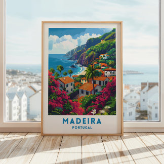 Poster de voyage de l'île de Madère Portugal Wall