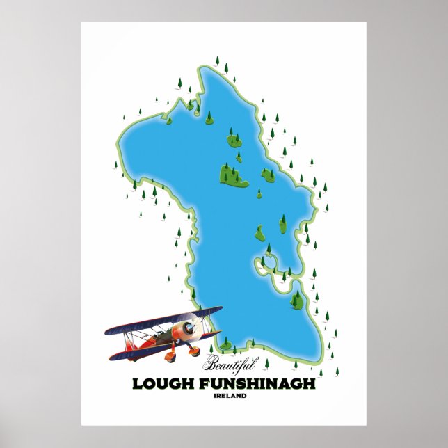 Poster de voyage de Lough Funshinagh Irlande. (Devant)