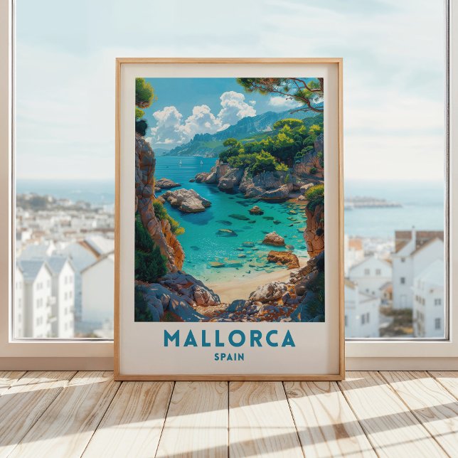 Poster de voyage de Majorque Espagne Wall Art (Créateur téléchargé)