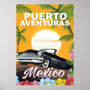 Poster de voyage de Puerto Aventuras Mexique