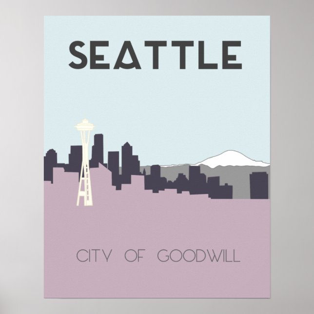 Poster de voyage de Seattle (Devant)