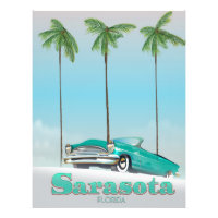 poster de voyage de style Vintage Sarasota Florida