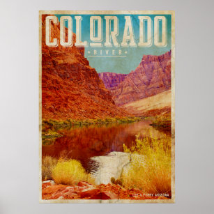 Poster de voyage de vintage Colorado River