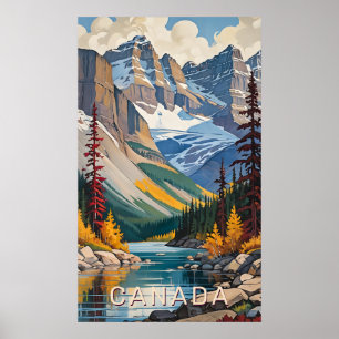 Poster de voyage du Canada texte personnalisé