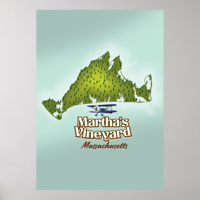 Poster de voyage du Massachusetts de Martha (Devant)