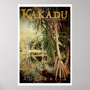 Poster de voyage du parc national de Kakadu vintag
